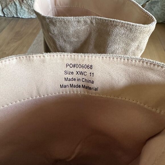 Journee Collection Hartly Fringed Extra Wide Calf Boot In Taupe - Picture 7 of 9